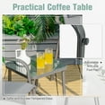 thumbnail image 4 of Patiojoy 3PCS Patio Adjustable Back Stackable Chairs Side Table Set Bistro Set Classic Furniture Chair Set for Garden Grey, 4 of 6
