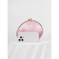 thumbnail image 2 of JKCCZLL QWINEE Women's Shell Shaped Clutch Purse Ruched Mini Crossbody Bag Elegant Evening Handbag with Chain Strap,Plain Pink,1, 2 of 6
