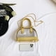 thumbnail image 3 of Bolso bandolera para mujer Bolsos de hombro con cadena de PVC transparente Bolso de playa transparente (Oro) Ehuebsd Para Estrenar, 3 of 9