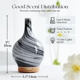 thumbnail image 3 of Porseme 150ml Essential Oil Diffuser Glass Color Changing Aroma Air Diffusers Aromatherapy Ultrasonic Cool Mist Humidifier 6 Running Hours Waterless Auto-Off for Sleeping, Yoga, Office, Spa (Ink), 3 of 7