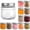 8 Oz-12 pack, variant on 2 oz Mini Glass with Mouth Colored Lids - 24-Pack Glass Canning Jars for Storage, Overnight Oats, Jam, Jelly, Honey, Beans, Spices,