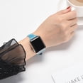 thumbnail image 4 of WFEAGL Crocodile Pattern Leather Band Apple Watch Replacement Wristband 38/40/41mm Blue, 4 of 5