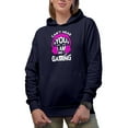 thumbnail image 2 of Can't Hear You, I Am Gaming, Navy Blue Hooded Sweatshirt or Hoodie, 2XL, 2 of 5
