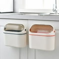 thumbnail image 6 of HOTWINTER Mini Trash Can with Lid, Mini Waste Basket for Desktop, Small Office Countertop Garbage Can, Mountable Tiny Wastebasket for RV, Dorm, Freezer, Laundry, 6 of 6