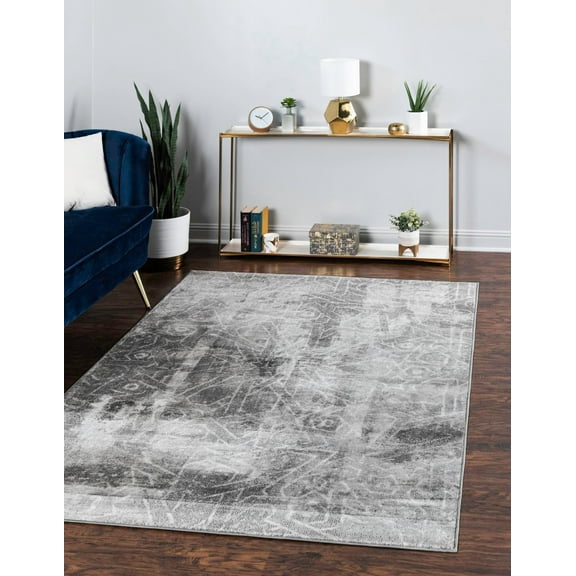 Rugs.com Monte Carlo Collection Rug – 4' x 6' Dark Gray Medium Rug Perfect For Living Rooms, Large Dining Rooms, Open Floorplans