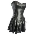 thumbnail image 3 of Mujeres Bustier Cordón Lencería Sexy Corsés Cuero para luna de miel (Negro S) Tmvgtek Para estrenar, 3 of 6