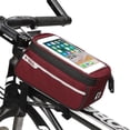 thumbnail image 1 of EGNMCR Bike Accessories 6-Inch Reflective Touches Screen Bicycle Handlebar Bag Front Frame Top Tube Ground plug light, 1 of 1