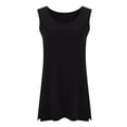 thumbnail image 5 of Women Plus Size Tank Tops Summer Scoop Neck Side Split Sleeveless T-Shirts Tops Casual Loose Tees Tunics Shirts, 5 of 6