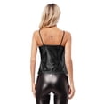 thumbnail image 2 of YiZYiF Womens Spaghetti Straps Camisole Shiny Metallic Camis for Dance Competition Performance Black One Size, 2 of 3