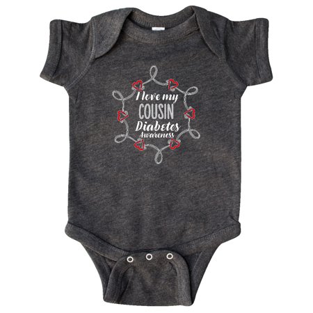

Inktastic I Love My Cousin Diabetes Awareness Gift Baby Boy or Baby Girl Bodysuit