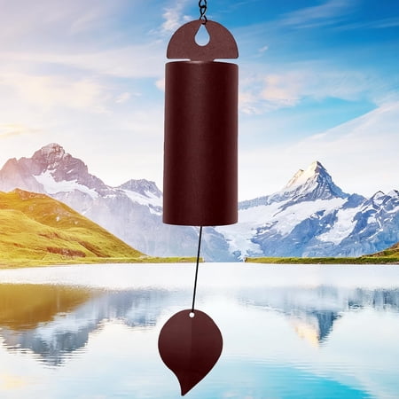 Deep Tone Wind Chimes for Outdoors, Large Metal Cylinder Memorial Wind Chimes, Serenity Bell with Deep Resonance, Garden Patio Porch Decor