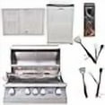 thumbnail image 3 of Lion Premium Grills 32-Inch Natural Gas Grill L75000 with Lion Door and Drawer Combo with Towel Rack and Lion Refrigerator Package Deal with 5 in 1 BBQ Tool Set, 3 of 4