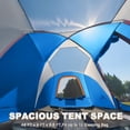 thumbnail image 3 of Tiendas de campaña para acampar, tienda familiar impermeable para 10 personas con doble capa y 4 ventanas de malla grandes, resistente a la intemperie, fácil instalación, tienda grande de 2 habitacion, 3 of 5