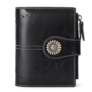 Sendefn Genuine Leather Bifold Wallet, Black