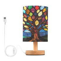 BZSMCE Lamp Modern Colorful Glass Tree Creative Patter Night Light
