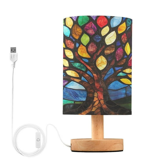 BZSMCE Lamp Modern Colorful Glass Tree Creative Patter Night Light