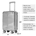 thumbnail image 6 of 20-Inch Hardside Carry-On Expandable Luggage with Spinner Wheels with TSA Lock (Silver), 6 of 8
