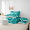 thumbnail image 6 of Erosebridal Navy Modern Art 7pcs Queen Bedding,White Bandana Bedding Comforter Set Queen,Light Gray Reversible, 6 of 7
