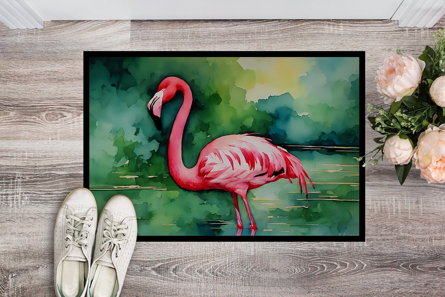 Carolines Treasures DAC2858MAT 18 x 27 in. Unisex Flamingo Doormat