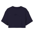 thumbnail image 5 of WDDDD Summer Cropped T Shirt Short Loose Fit Round Neck Casual Sporty Tee Top Navy XXL, 5 of 6