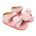 thumbnail image 1 of Honganda Baby Girls Summer Bow Sandals, Soft Sole Non-Slip  Flats Pre-Walkers, 1 of 6