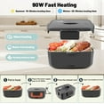thumbnail image 3 of 90W Electric Lunch Box with 2L Large Capacity Stainless Steel Removable Container for Adults,Heated Portable Food Warmer Lunch Box for Work,Leakproof Fast Heating, 3 of 12