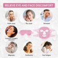 thumbnail image 2 of Cooling Eye Ice Mask for Reduce Puffiness, Puffiness Under Eyes, Sinus, Redness, Pain Relief, Dark Circles, Migraine, Hot/Cold Pack with Soft Plush Holder (Pink (1 * eye mask + 1 * face mask)), 2 of 5