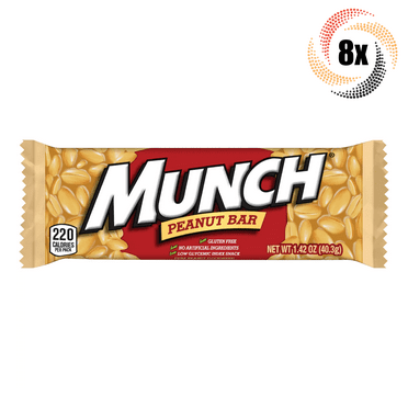 8x Bars Munch Peanut Candy Bars | 1.42oz | Gluten Free | Fast Shipping!
