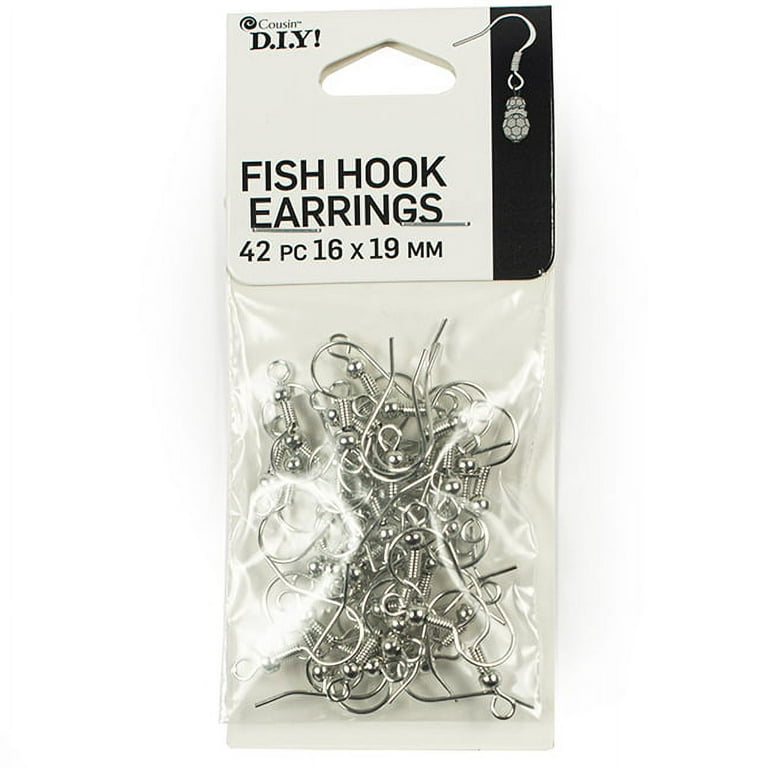 Cousin DIY Metal Fishhook Earring Finding Set 36 Piece Silver Finish Walmart