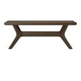 thumbnail image 4 of Plank+Beam Solid Wood Verso Dining Bench, 48" Entryway Bench, Minimalist Room Bench, Walnut, 4 of 10
