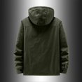 thumbnail image 3 of XFYSSS Men's Casual And Fashionable Solid Color Long Sleeved Hooded Zipper Pocket Jacket Long Sleeved Hooded Casual Outwear & Jackets, 3 of 6