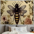 thumbnail image 2 of COMIO Queen Modern Vintage French Bee Wateringcan Antique Honey Crown Wall Art Tapestry Painting, 2 of 6