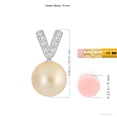 thumbnail image 3 of ANGARA Golden South Sea Cultured Pearl & Diamond V-Bale Pendant in Platinum for Women | June Birthstone, Birthday, Anniversary, Jewelry Gift for Women | Pearl Necklace, 3 of 8