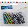 Hall Pass Paper Clips 2" 44/Pkg-Multicolor, Pk 3, American Crafts