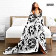 thumbnail image 6 of Super Soft Soccer Blanket Throw Soccer Ball Blankets Lightweight Flannel Warm Cozy Football Blanket Gifts for Sport Fans Kids Adults 50"X40", 6 of 6