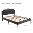 thumbnail image 6 of VECELO 3-Piece Bedroom Sets Upholstered Platform Bed Frame and 2 Nightstand, 6 of 6
