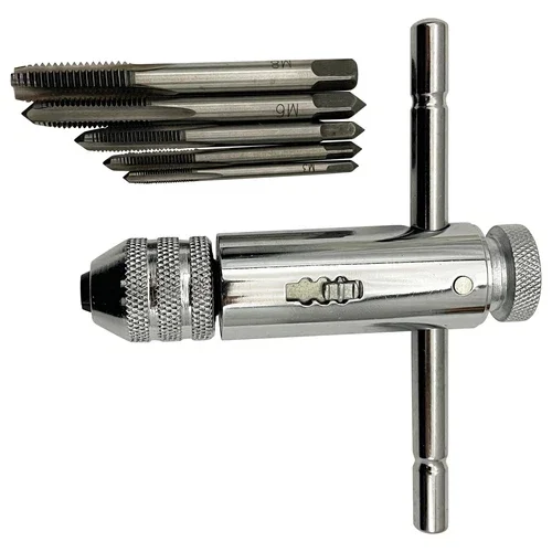 M3-M8 Adjustable T-Handle Tap Wrench M3/M4/M5/M6/M8 With Removable Booster Rod