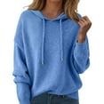thumbnail image 4 of felwors Sweaters for Women Fall Winter Lightweight Warm Pullover Long Sleeve Crew Neck Wool Sweater Jumper Blue, XXL, 4 of 7