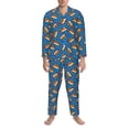 thumbnail image 3 of Sikiie Hot Dog 1 Mens Pajama Set, Soft Warm Long Sleeve Sleepwear, Cozy Button-Down Pjs for Men-XX-Large, 3 of 7