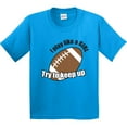 thumbnail image 3 of Inktastic Football Like a Girl Youth T-Shirt, 3 of 5