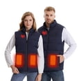 thumbnail image 1 of Puntoco Abrigo/Chaqueta De Cuero Con Capucha, Sin Mangas, Con Calefacción, Control Informal Y Cremallera Para Hombres Y Mujeres, 1 of 3