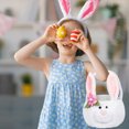 thumbnail image 5 of Saving Home Textile Storage Storage Containers With Lids Easter Basket Easter Bunny Basket Green Cute Bag With Foldable Ears Tote Bags For Easter, 5 of 7
