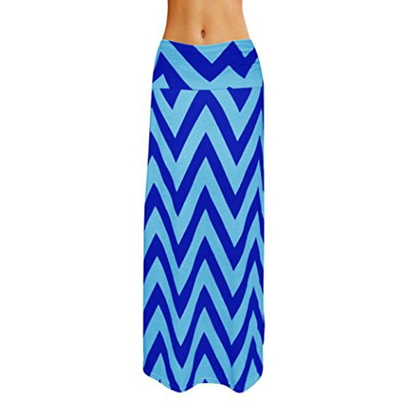 Peach Couture Variety Fold Over The Waist Banded Maxi Skirt