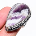 thumbnail image 2 of Natural Chevron Amethyst Gemstone 925 Sterling Silver Gift Ring Size 7, 2 of 2