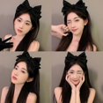 thumbnail image 4 of Black Oversized Headbands for Woman Anti-Slip Headbands with Bowknot Shape Headband for Girls Washing Face Sports, 4 of 4