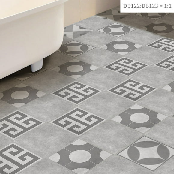 SMihono 4Pcs Creative Adhesive Tile Floor Wall Decal Sticker DIY Kitchen Bathroom Decor Home Decoration on Clearance