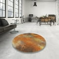 thumbnail image 3 of Ahgly Company Indoor Square Patterned Mahogany Brown Novelty Area Rugs, 8' Square, 3 of 6