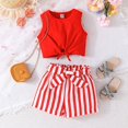 thumbnail image 2 of Gerichy Girls Summer Outfits, Children's Vest Tops And Skirts Spring And Summer Casual Fashion Splicing Outer Wear Two Piece Suit, 2 of 7