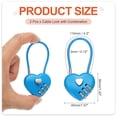 thumbnail image 2 of Uxcell Cable Combination Steel Rope Lock for Gym Bikes Cabinets and More Blue 4.3", 2 of 7