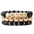 thumbnail image 4 of NICKSUN Mama Bracelets For Women Chunky Stack Gold Layered Beaded Bracelet Jewelry Birthday for Mother Gold Plated Charm Bracelets for New Mom, 4 of 7